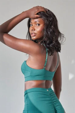 Lunalae Cleo Top - Recycled Emerald -Pole Dance Clothing Shop Luna Lae 07 0427 1