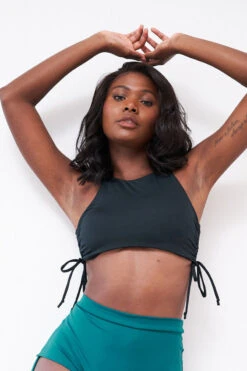 Lunalae Maria Top - Recycled Black -Pole Dance Clothing Shop Luna Lae 11 0520