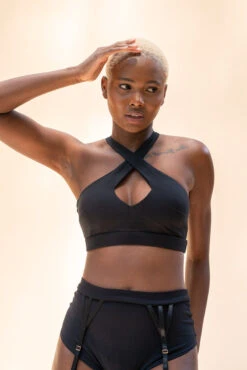 Lunalae Roxy Top - Recycled Black 8 Lunalae Roxy Top - Recycled Black -Pole Dance Clothing Shop LunaLae 22 1177