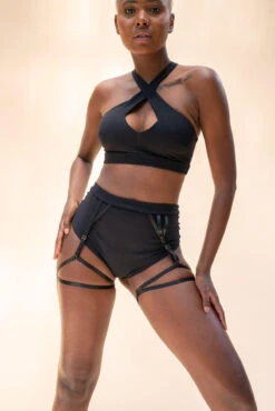 Lunalae Roxy Top - Recycled Black 11 Lunalae Roxy Top - Recycled Black -Pole Dance Clothing Shop LunaLae 22 1194