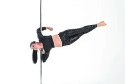 Paradise Chick Superhero Series Ultra Grip Crop Top - Black Leopard -Pole Dance Clothing Shop MG 1791 copy 1