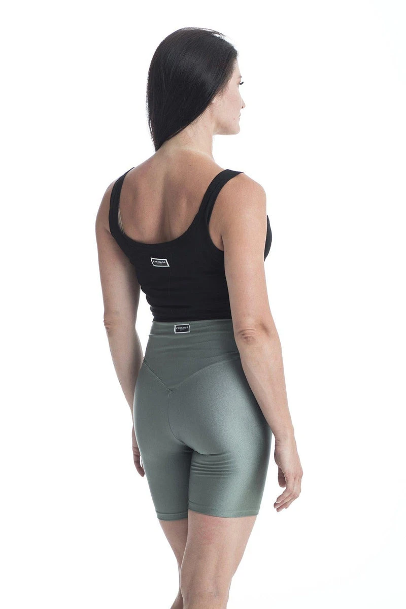 Paradise Chick Biker Shorts - Army Green 2 Paradise Chick Biker Shorts - Army Green - Image 2