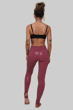 CXIX Gecko Grip Leggings - Mauve -Pole Dance Clothing Shop MauveGeckoGrip4