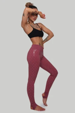 CXIX Gecko Grip Leggings - Mauve -Pole Dance Clothing Shop MauveGeckoGrip5