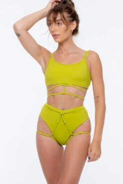 Pole Dance Clothing Shop 3 Nona Perkasa Moonflower Bottoms - Vert