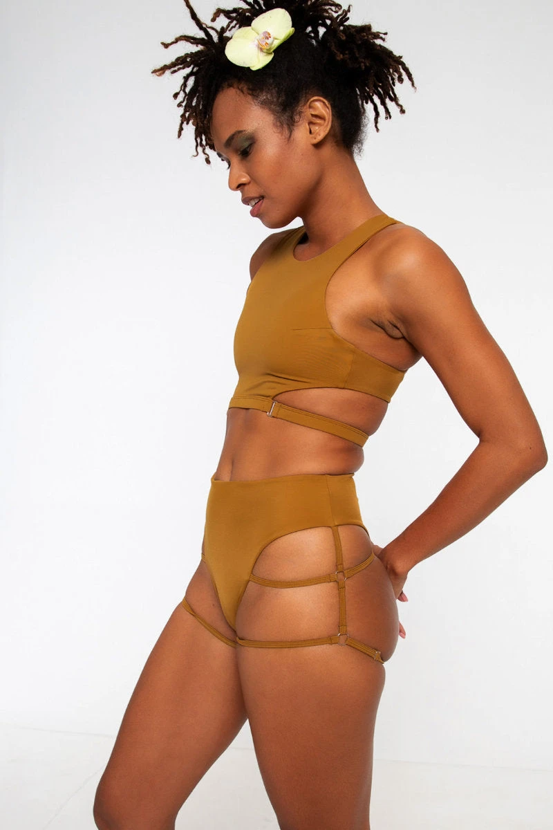 Nona Perkasa Night Jasmine Bottoms - Brass 1 Nona Perkasa Night Jasmine Bottoms - Brass