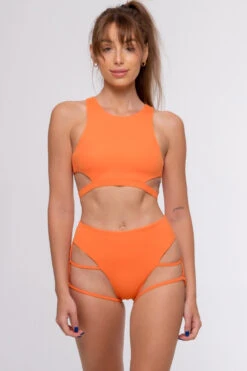 Nona Perkasa Night Jasmine Bottoms - Salmon 6 Nona Perkasa Night Jasmine Bottoms - Salmon -Pole Dance Clothing Shop NightJasmineSalmon01