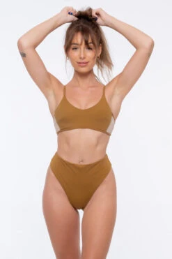 Nona Perkasa Night Lily Top - Brass/Sand -Pole Dance Clothing Shop NightLilyBrass01 74c86dbd 7e33 4bb4 897d 965ed6299d9f