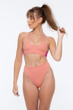 Nona Perkasa Night Lily Top - Coral Pink/Fuschia -Pole Dance Clothing Shop NightLilyCoralP02 8741754b b205 400c ab3f d389faba2846 1