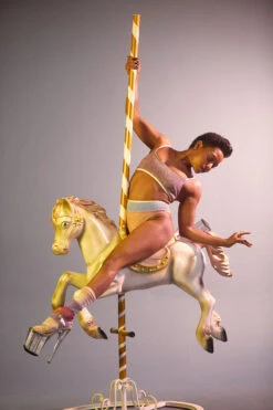 Rolling Calf High Socks - Pony Striped -Pole Dance Clothing Shop Ponei58