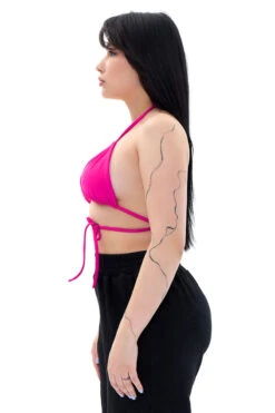 MÆD Bikini Top - Matte Pink -Pole Dance Clothing Shop RIMG3865Fi