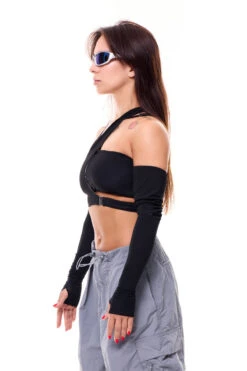 MÆD Kitana Top - Matte Black -Pole Dance Clothing Shop RIMG8518F