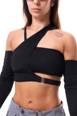 MÆD Kitana Top - Matte Black -Pole Dance Clothing Shop RIMG8524F