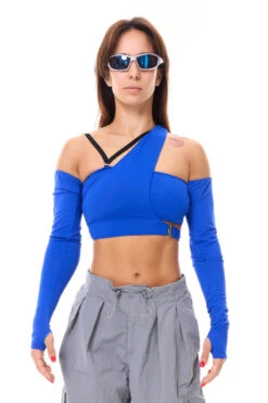 MÆD Kitana Top - Matte Electric Blue 9 MÆD Kitana Top - Matte Electric Blue -Pole Dance Clothing Shop RIMG8530F