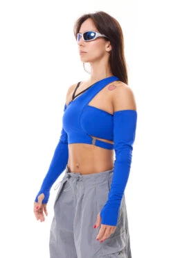 MÆD Kitana Top - Matte Electric Blue 7 MÆD Kitana Top - Matte Electric Blue -Pole Dance Clothing Shop RIMG8532F