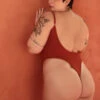 Rolling KI Bodysuit - Ribbed Clay