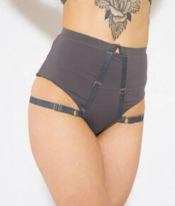 Tatiana Activewear Tokio Shorts - Charcoal -Pole Dance Clothing Shop SHORTS COVER PHOTO