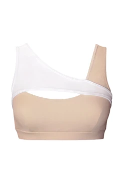 Hamade Activewear Asymmetric Top - Beige 16 Hamade Activewear Asymmetric Top - Beige -Pole Dance Clothing Shop SS23 11