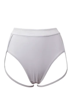 Hamade Activewear Mesh-side Garter Bottoms - Light Grey -Pole Dance Clothing Shop SS23 27