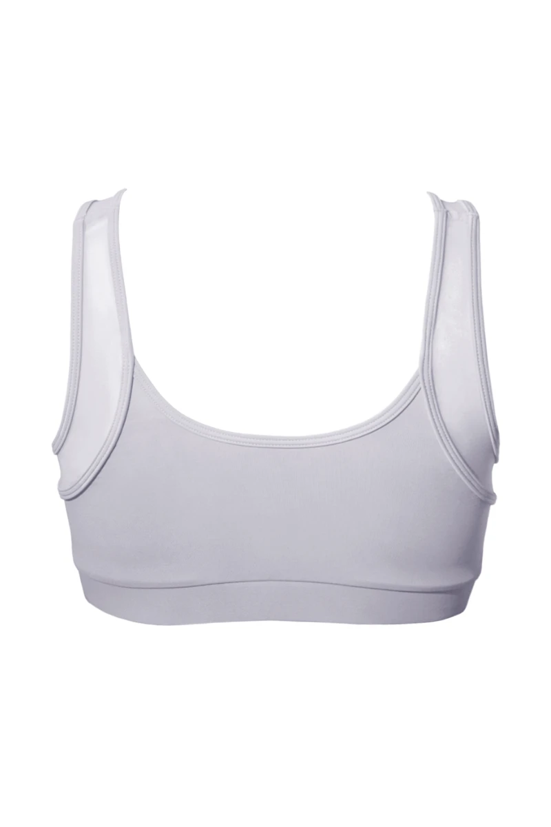 Hamade Activewear Asymmetric Top - Light Grey 3 Hamade Activewear Asymmetric Top - Light Grey - Image 3