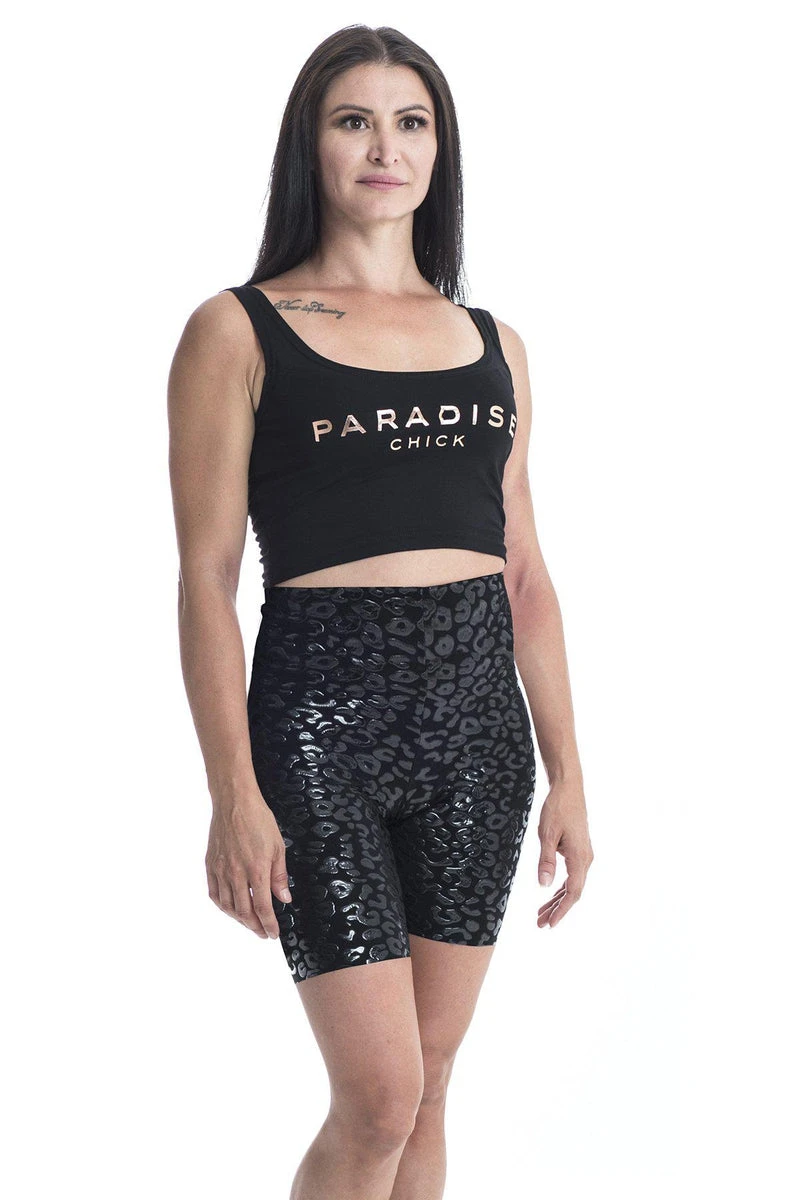 Paradise Chick Superhero Ultra Grip Biker Shorts - Black Leopard 3 Paradise Chick Superhero Ultra Grip Biker Shorts - Black Leopard - Image 3