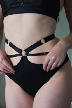 Tatiana Activewear Harley Shorts - Matte Black 10 Tatiana Activewear Harley Shorts - Matte Black -Pole Dance Clothing Shop TatianaActive HarleyLowCutCrossBackSupportivePoleWearSetwithCutOuts 2622