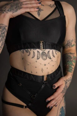 Tatiana Activewear Perla Shorts - Black 8 Tatiana Activewear Perla Shorts - Black -Pole Dance Clothing Shop TatianaActive PerlaBlackSupportiveHighWaistedPoleWearDancingSet 5486