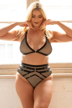 Tatiana Activewear Yuki Shorts - Black Mesh -Pole Dance Clothing Shop TatianaActiveKaizenBlack 9993cropped 01035819 de47 4f2e 845e d85ba0c84afc