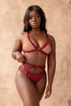 Tatiana Activewear Kaizen Shorts - Burgundy 11 Tatiana Activewear Kaizen Shorts - Burgundy -Pole Dance Clothing Shop TatianaActiveKaizenBurgundyPoleWearSet5cropped