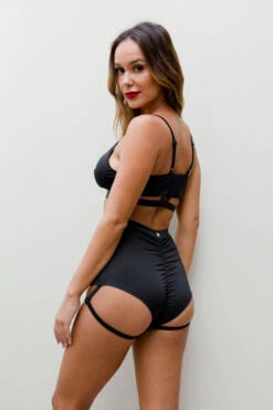 Lunalae Bella Top - Black -Pole Dance Clothing Shop bella top 5