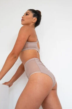 Lunalae Bellani High Waisted Bottoms - Recycled Mocha 7 Lunalae Bellani High Waisted Bottoms - Recycled Mocha -Pole Dance Clothing Shop bellani2