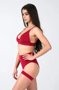 REV ACTIV Bomb Garter Shorts - Cherry -Pole Dance Clothing Shop cherry triangle top cherry bomb shorts 2