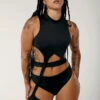 CXIX Dopamine Solo Garter Top -Black