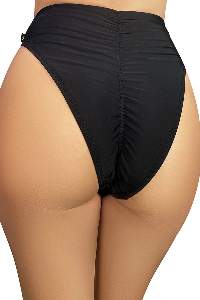 Cleo The Hurricane High Rider Hot Pants - Black 2 Cleo The Hurricane High Rider Hot Pants - Black - Image 2