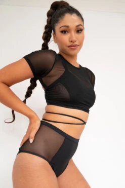 Lunalae Ember Top - Recycled Black 6 Lunalae Ember Top - Recycled Black -Pole Dance Clothing Shop ember3 1