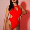 Pole Addict Extravaganza Bodysuit - Red