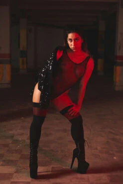 Rolling Fierce Bodysuit - Black Mesh 11 Rolling Fierce Bodysuit - Black Mesh -Pole Dance Clothing Shop fierceblack3 1