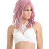 Poledancerka X-Front Top - Ivory White