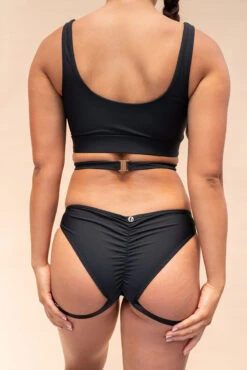 Lunalae Kehlani Low Waist Bottoms - Recycled Black -Pole Dance Clothing Shop kl5