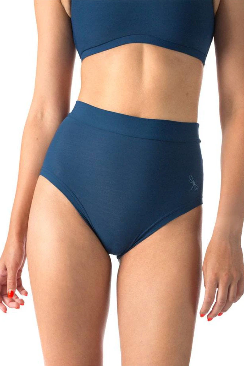 Dragonfly Lola High-Waisted Shorts - Petrol 2 Dragonfly Lola High-Waisted Shorts - Petrol - Image 2