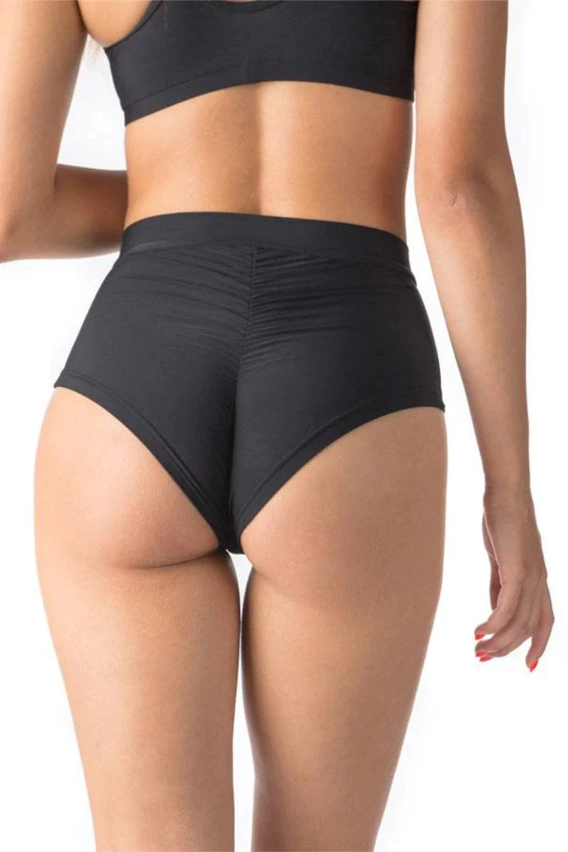 Dragonfly Lola High-Waisted Shorts - Black 2 Dragonfly Lola High-Waisted Shorts - Black - Image 2