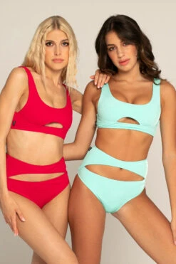 Paradise Chick Miami Opencut Shorts - Ribbed Mint 7 Paradise Chick Miami Opencut Shorts - Ribbed Mint -Pole Dance Clothing Shop miami ribbed