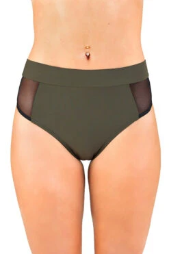 Dragonfly Molly Shorts - Khaki Mesh -Pole Dance Clothing Shop msk2