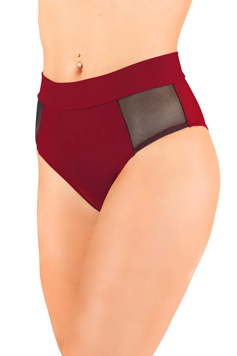 Dragonfly Molly Shorts - Burgundy Mesh 2 Dragonfly Molly Shorts - Burgundy Mesh - Image 2