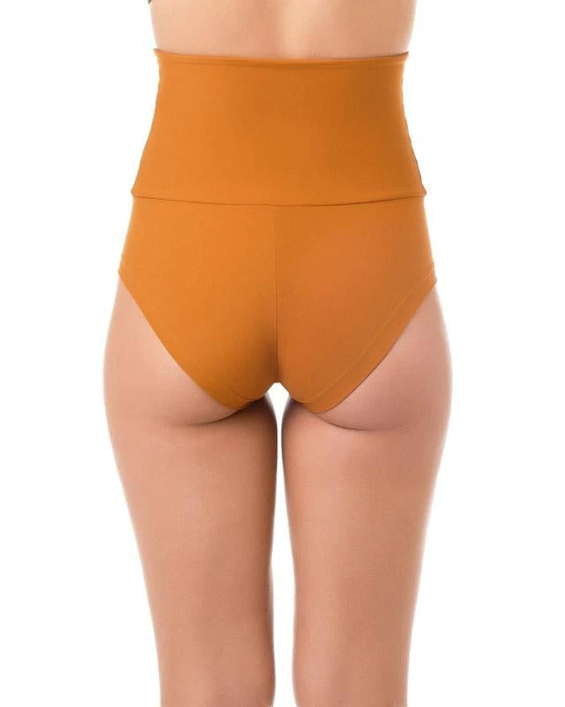 Dragonfly Betty High-Waisted Shorts - Mustard 3 Dragonfly Betty High-Waisted Shorts - Mustard - Image 3