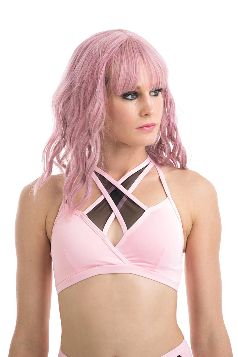 Poledancerka X-Front Top - Baby Pink 1 Poledancerka X-Front Top - Baby Pink