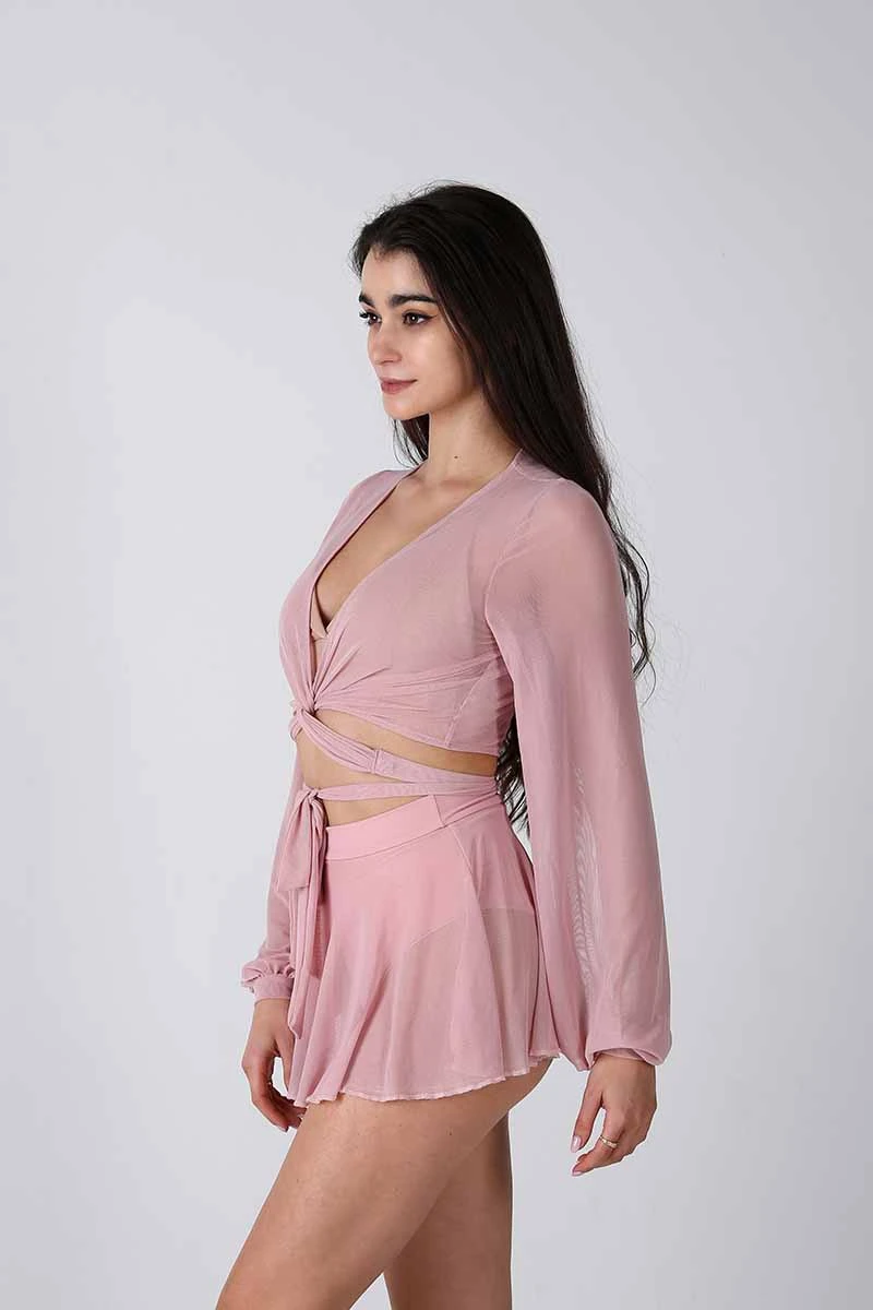 REV ACTIV Mesh Skirt Bottoms- Pink 1 REV ACTIV Mesh Skirt Bottoms- Pink