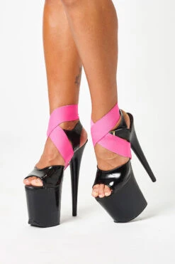 Rolling Ankle Cuff - Neon Pink -Pole Dance Clothing Shop qRollingBrand Lookbook 06 05 21 311106
