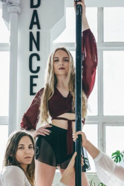 REV ACTIV Mesh Wrap Blouse - Wine -Pole Dance Clothing Shop rev1 8b4e43f5 1a11 4a92 896b 62bce6cc7529