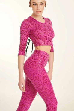 Paradise Chick Superhero Series Sticky High Waist Leggings - Ruby Leopard -Pole Dance Clothing Shop ruby original sticky set2 9b4ffcbe 03ca 4b7f bccc 84869c4b2592 1